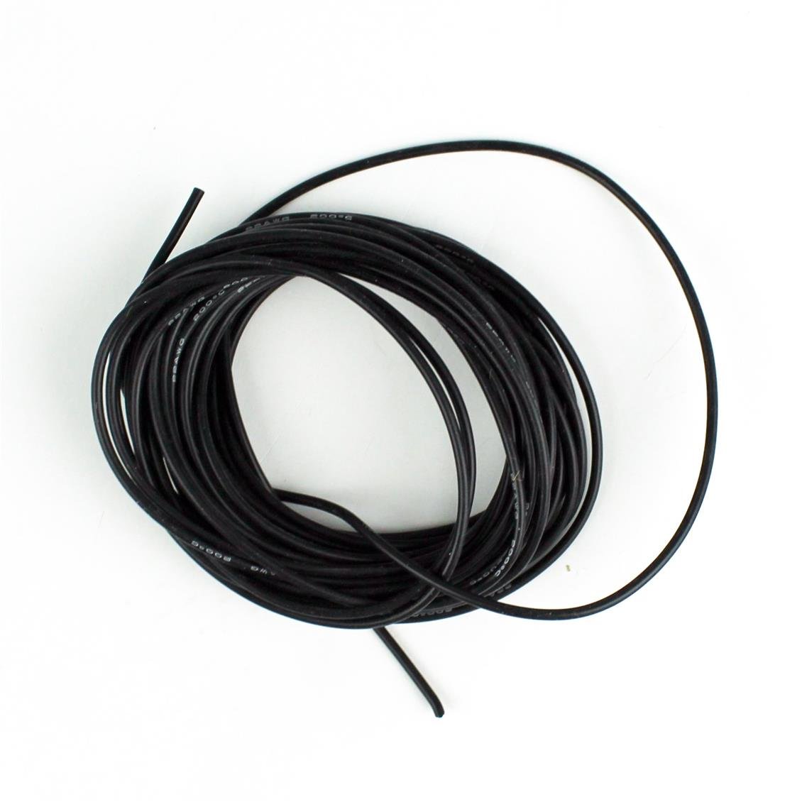 22 AWG / 0.35 mm. Silikon Kablo, Siyah, 5 Metre