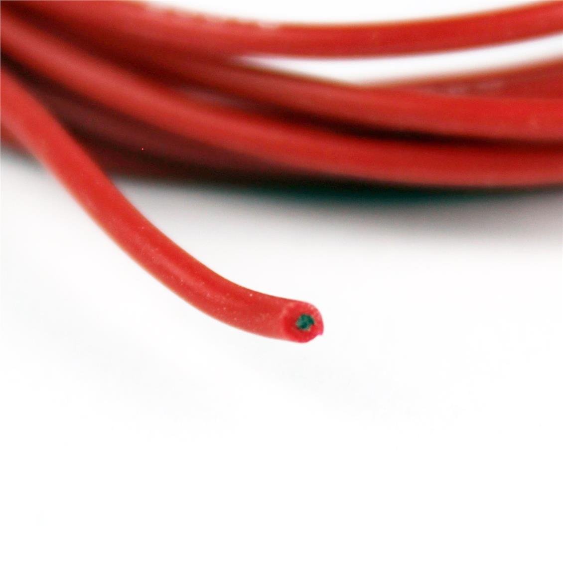 22 AWG / 0.35 mm. Silikon Kablo, Kırmızı, 2 Metre