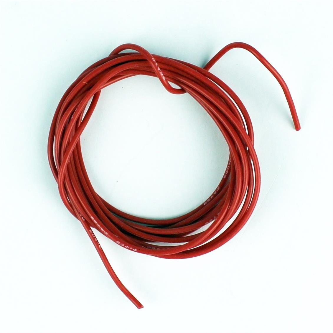 22 AWG / 0.35 mm. Silikon Kablo, Kırmızı, 2 Metre