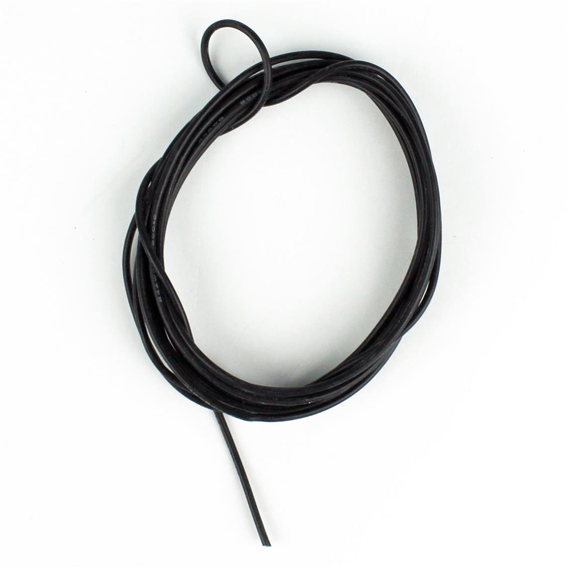 24 AWG / 0.25 mm. Silikon Kablo, Siyah, 2 Metre