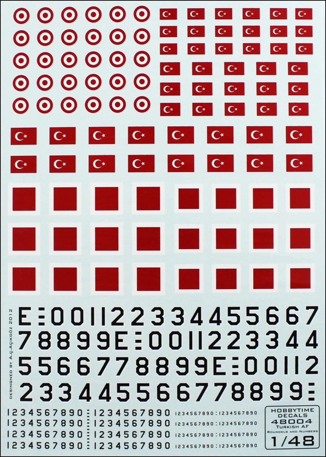 48004 1/48 TÜRK FORSLARI DECALS-TURKISH STREAMER