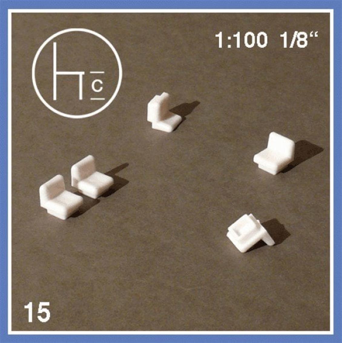 541704 1/100 SANDALYE-AYAKSIZ -BEYAZ -15 ADET