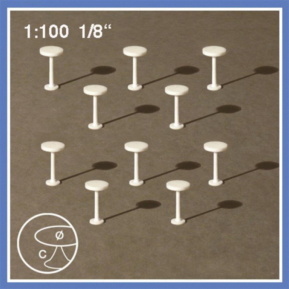 5421008 1/100  MASA-YUVARLAK AYAKLI -BEYAZ -Ø 8 MM