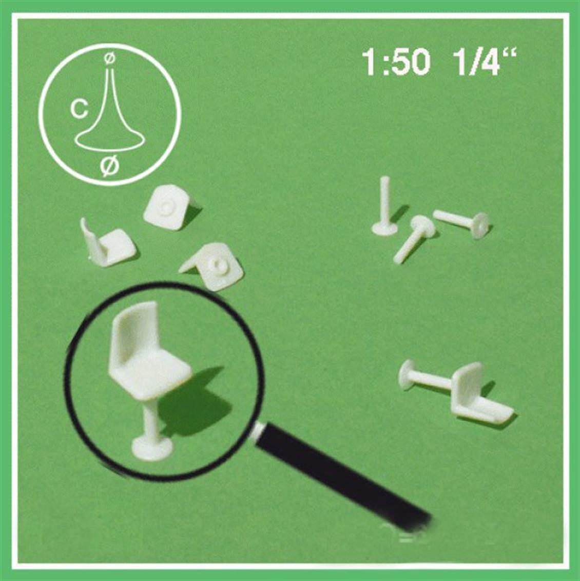 551902 1/50 BAR SANDALYESİ-YUVARLAK AYAKLI -BEYAZ