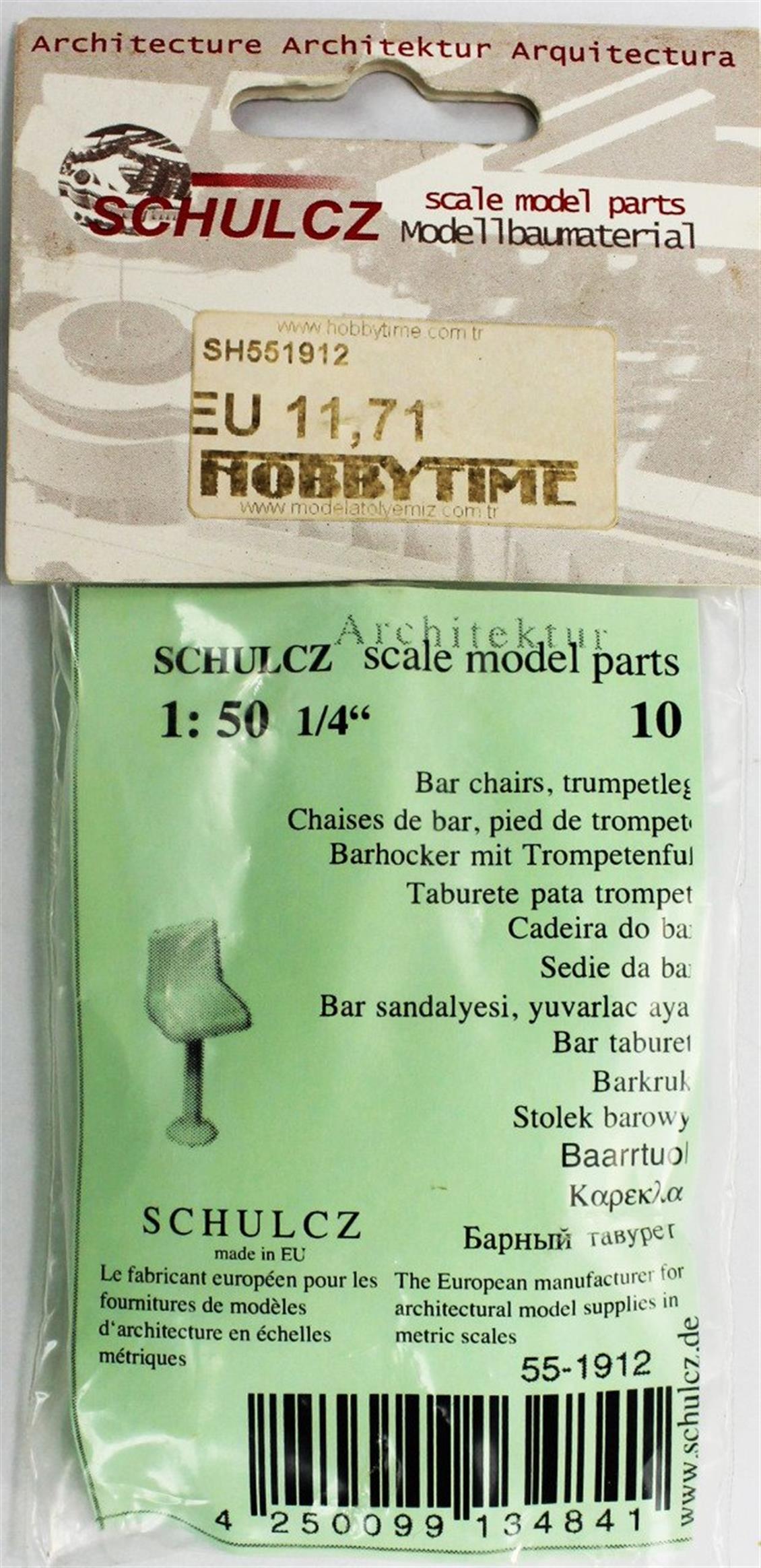 551912 1/50 BAR SANDALYESİ-ARKALIKLI-YUVARLAK AYAK