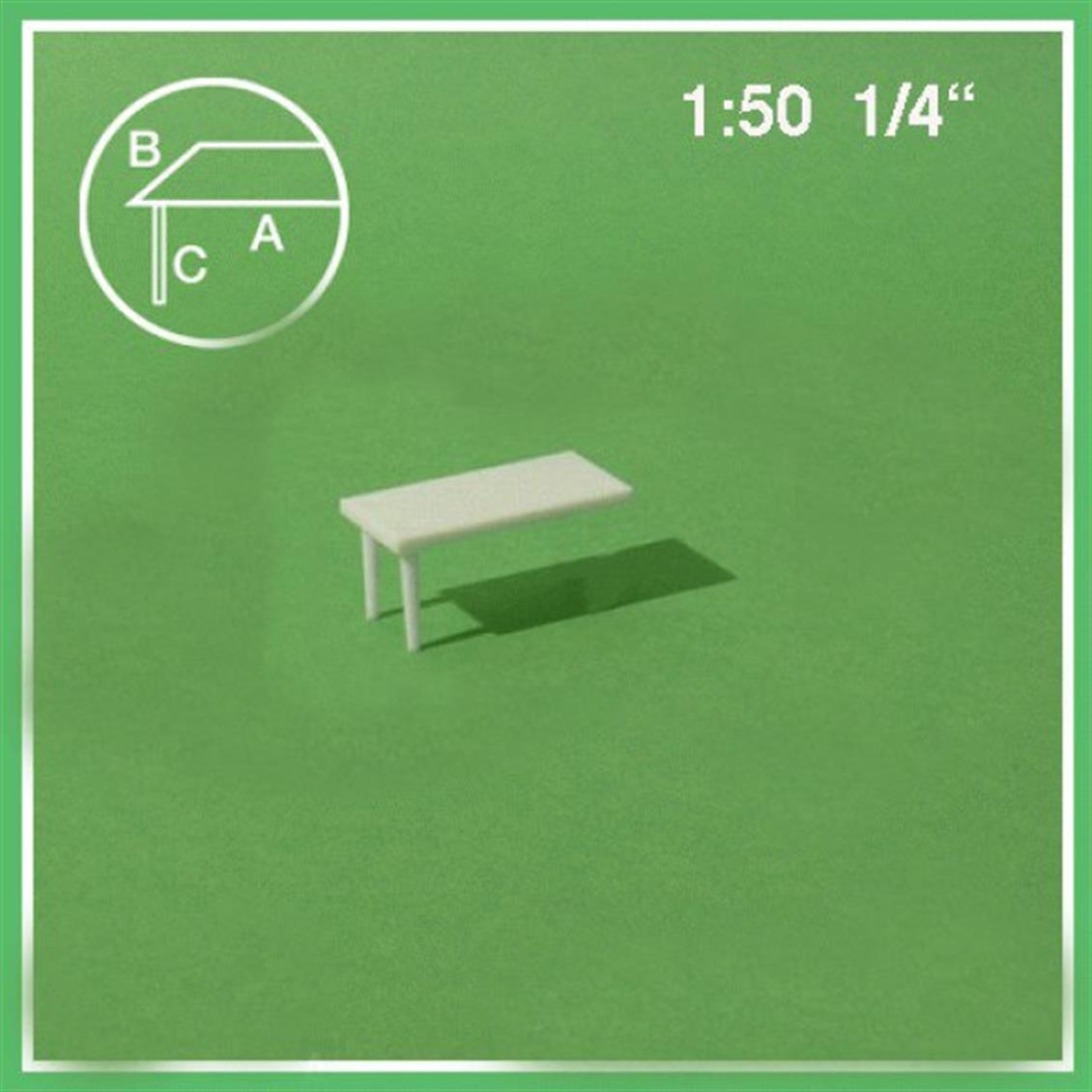 5560902 1/50 DİKDÖRTGEN MASA-DUVAR YASLANMALI-BEYA