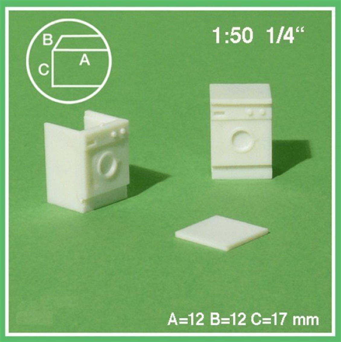 558113 1/50 ÇAMAŞIR MAKINASI-BEYAZ-2 ADET