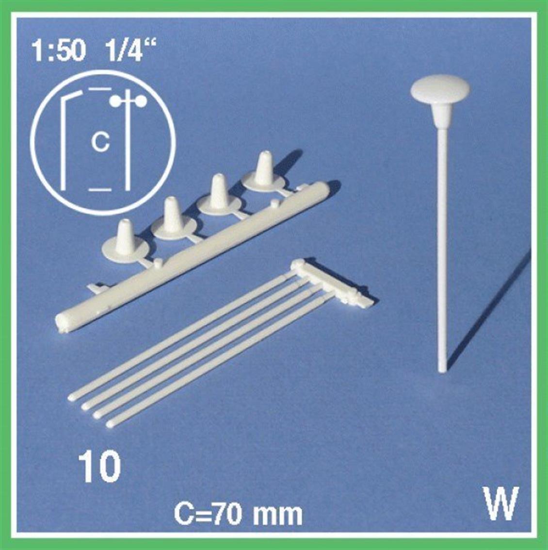 650071 1/50 FENER LAMBA-BEYAZ-10 ADET