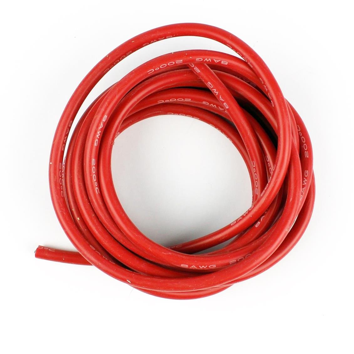 Himax 12 AWG / 4.00 mm. Silicone Cable, Red, 1 Meter