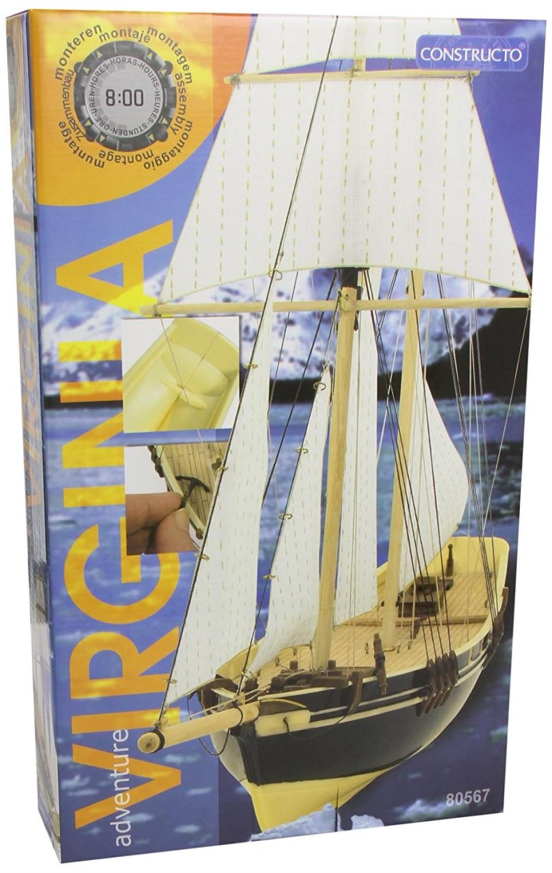 80567 1/80 VIRGINIA - HAZIR GÖVDELİ - AHŞAP TEKNE