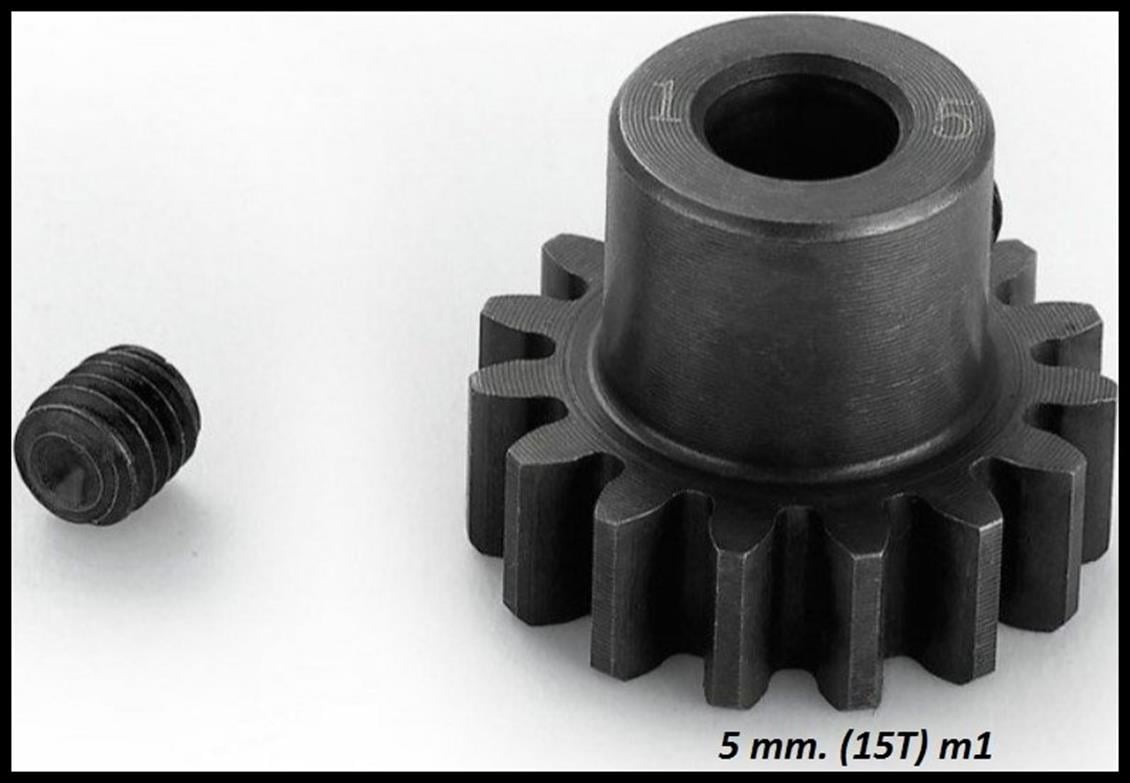 86040040 15T 5MM M1 STEEL PINION GEAR