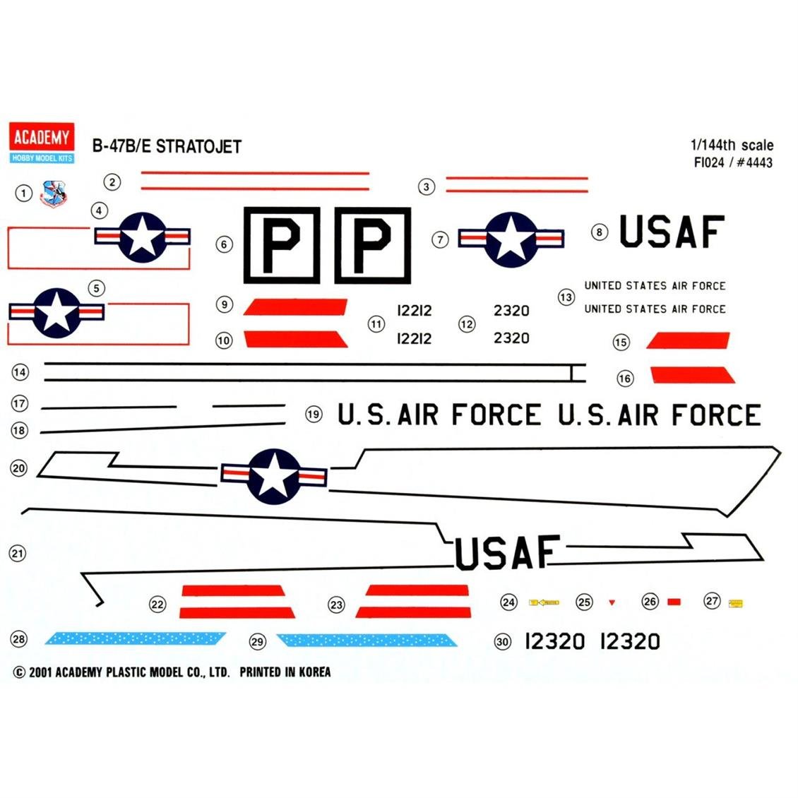 Academy 1/144 B-47B/E Stratojet Uçak Maketi