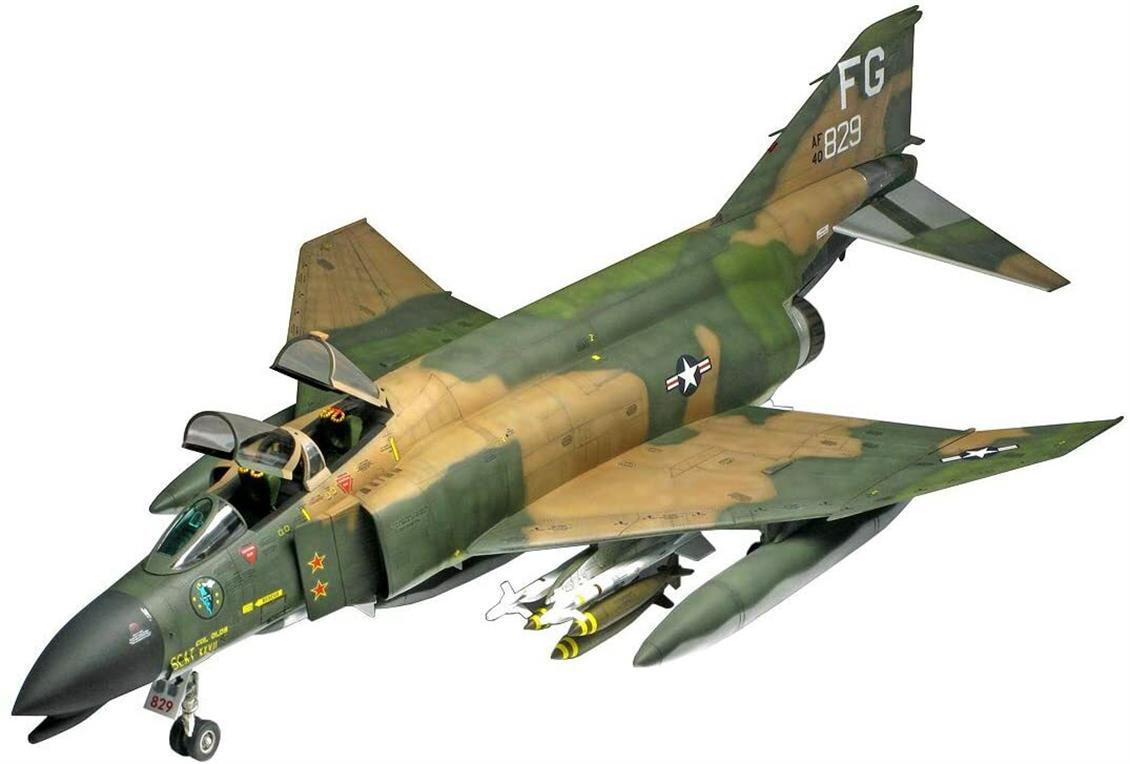 Academy 12294 1/48 F-4C (Vietnam Savaşı) Savaş Uçağı Demonte Plastik Maketi