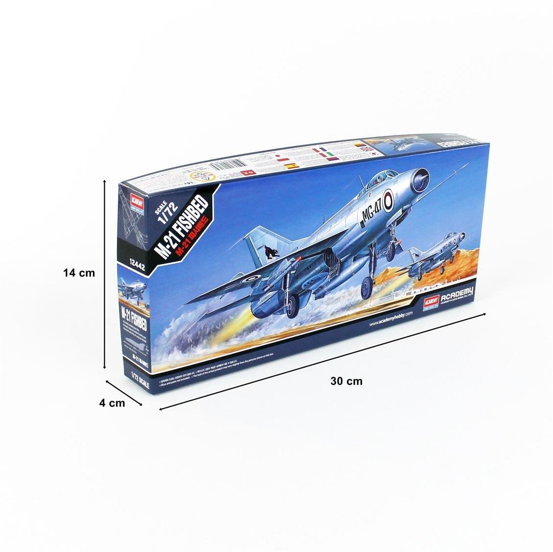Academy 12442 1/72 MIG-21 Fishbed Savaş Uçağı Demonte Plastik Maketi