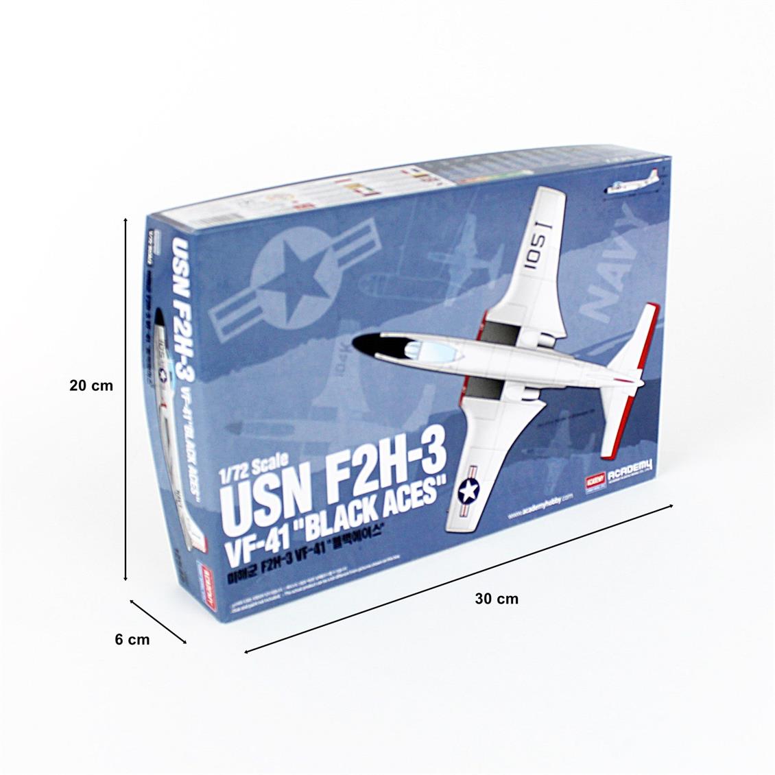 Academy 12548 1/72 USN F2H-3 VF-41 (Black Aces) Savaş Uçağı Demonte Plastik Maketi