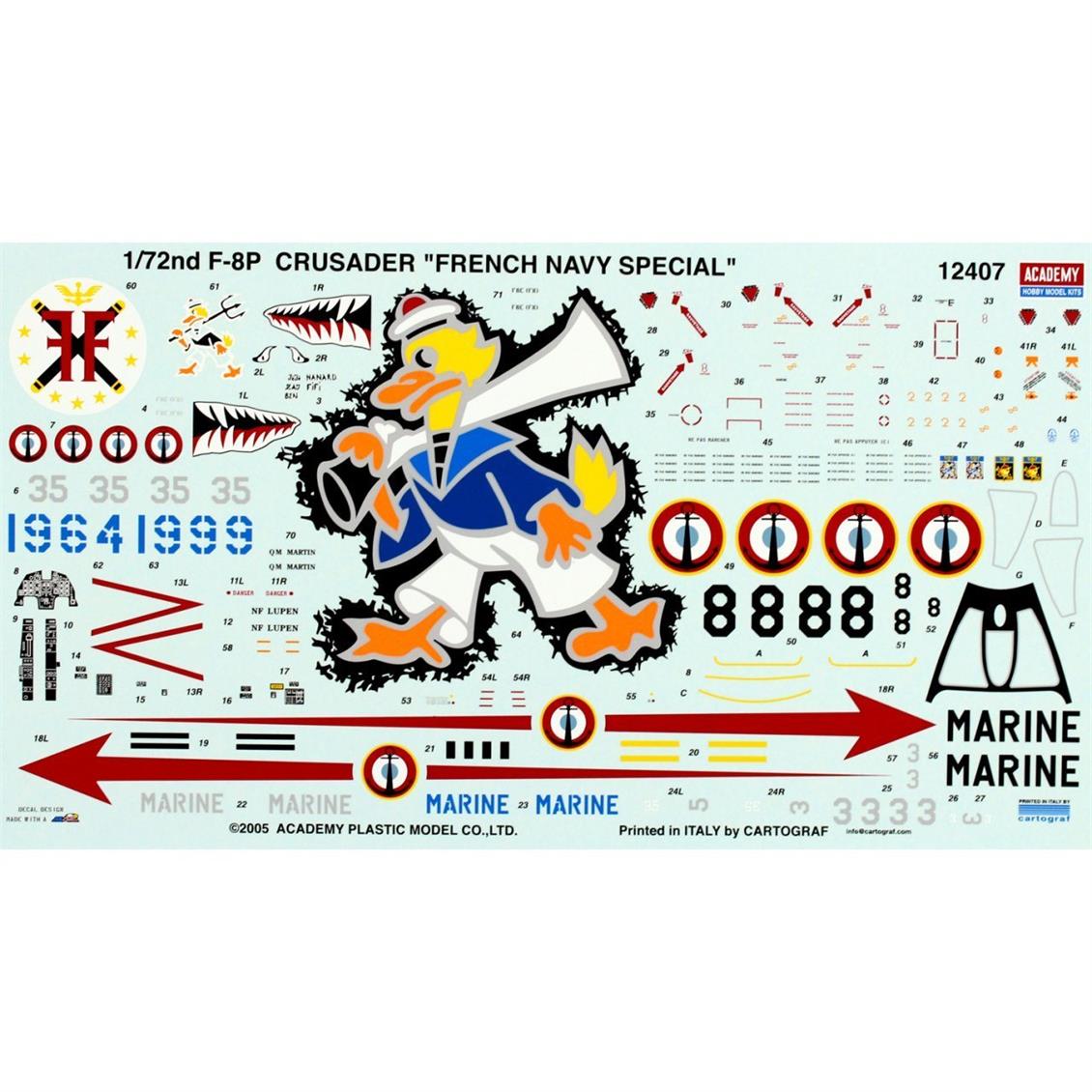 Academy 1/72 F-8P Crusader Uçak Maketi