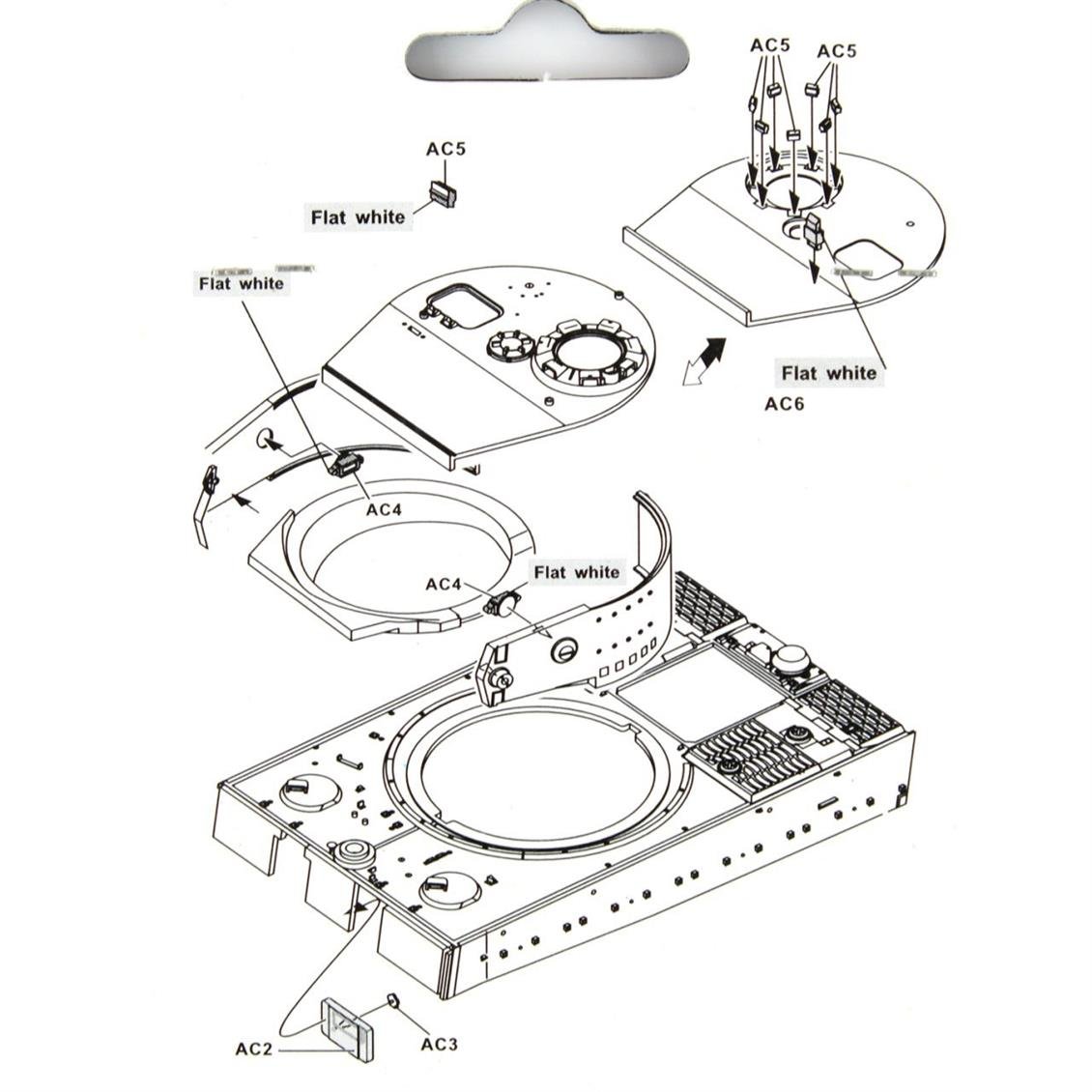 AFV Club AC35004 1/35 TIGER I Geç Dönem, Şeffaf Periskop Demonte Plastik Maketi