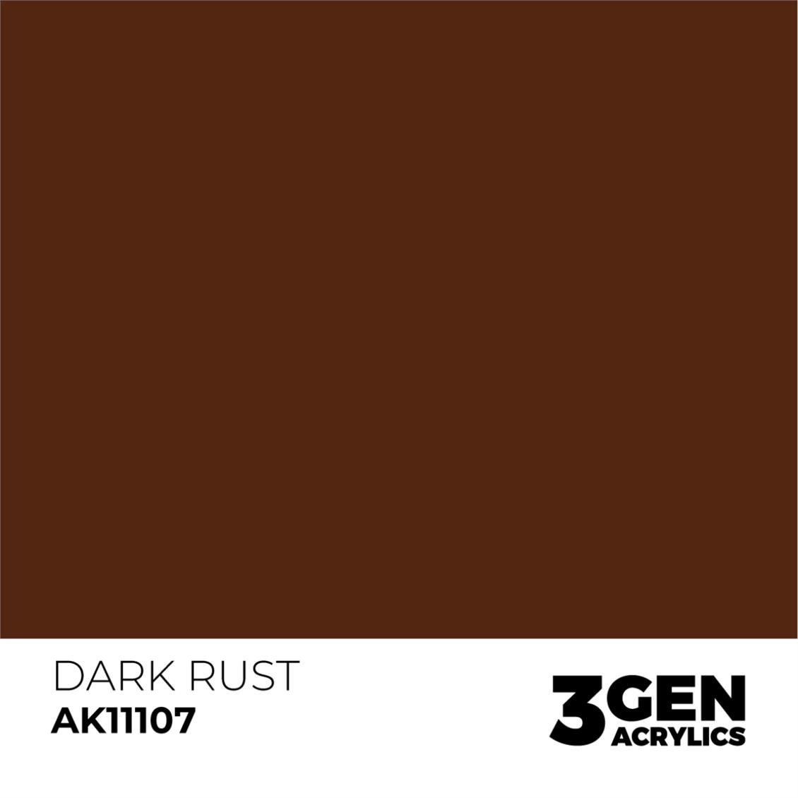AK 11107 17 ml. Dark Rust, 3GEN Akrilik Model Boyası