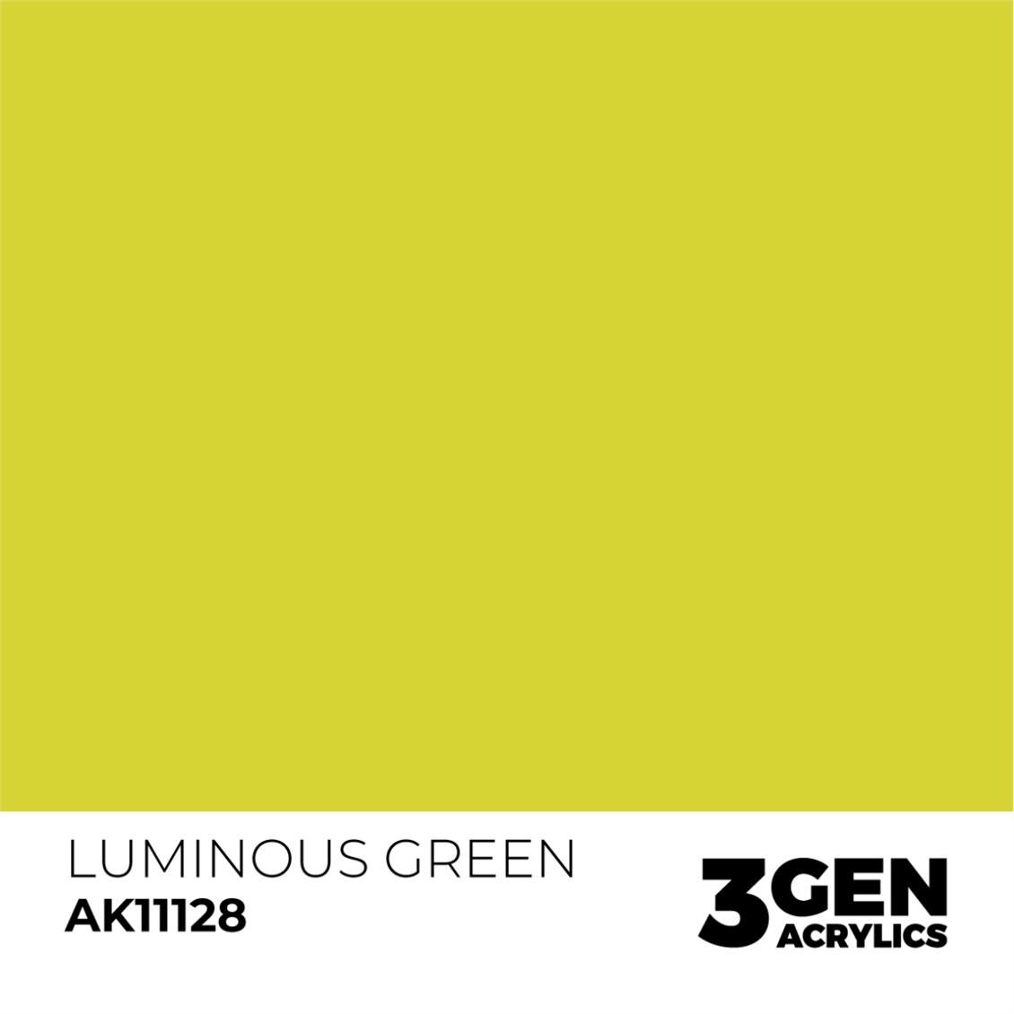 AK 11128 17 ml. Luminous Green, 3GEN Akrilik Model Boyası