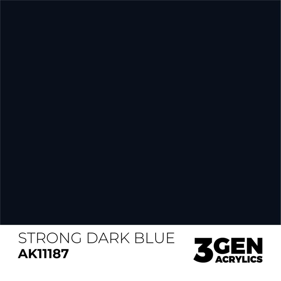 AK 11187 17 ml. Strong Dark Blue, 3GEN Akrilik Model Boyası