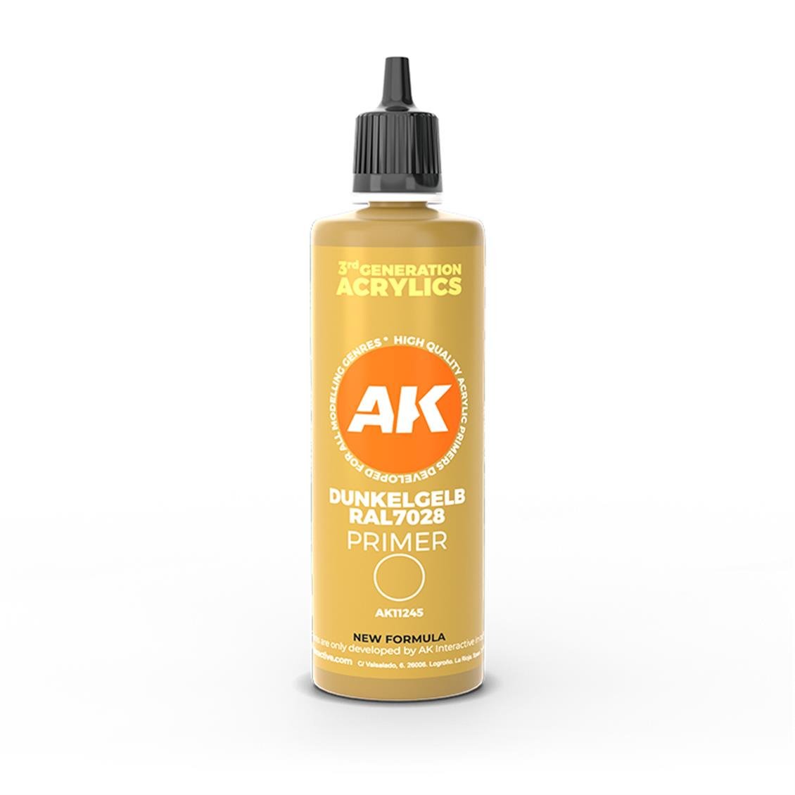 AK 11245 100 ml. Koyu Yeşil Astar, Dunkelgelb RAL 7028, (Dark Yellow Primer) 3GEN Akrilik Model Boyası