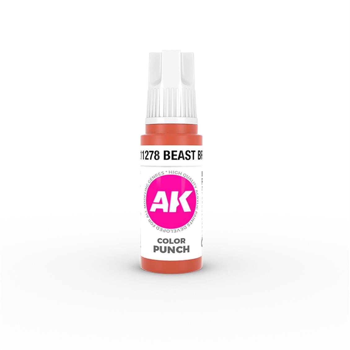 AK 11278 17 ml. Vahşi Kahve (Beast Brown Color Punch), Ultra Pigmentli 3GEN Akrilik Model Boyası