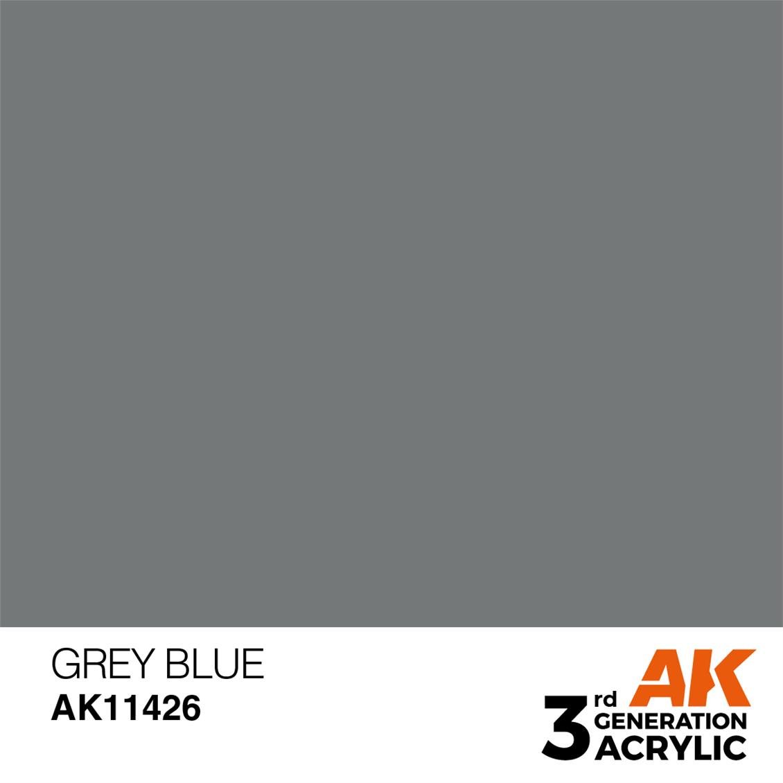 AK 11426 17 ml. Grey Blue, Figür Serisi 3GEN Akrilik Model Boyası