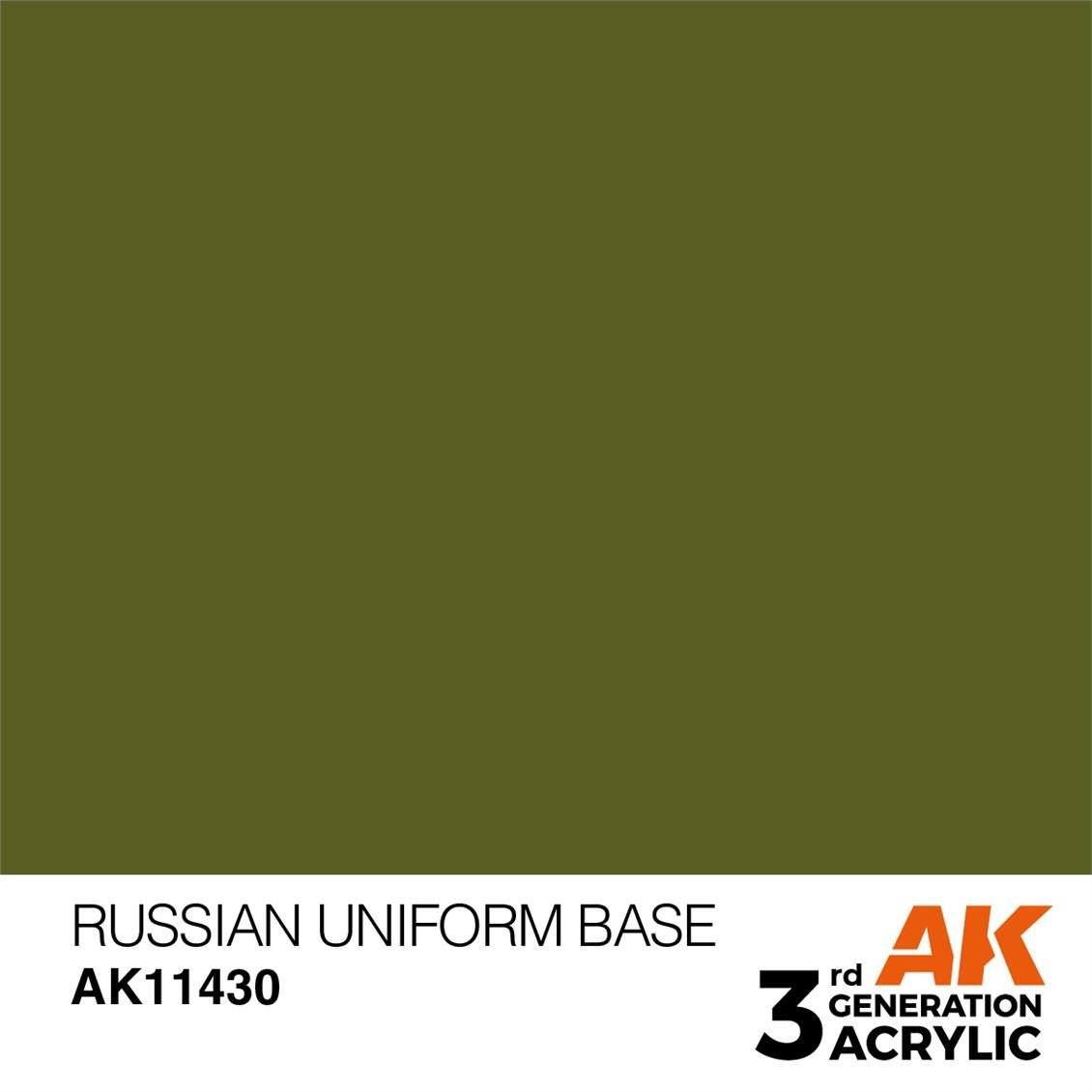 AK 11430 17 ml. Russian Uniform Base 17ml, Figür Serisi 3GEN Akrilik Model Boyası