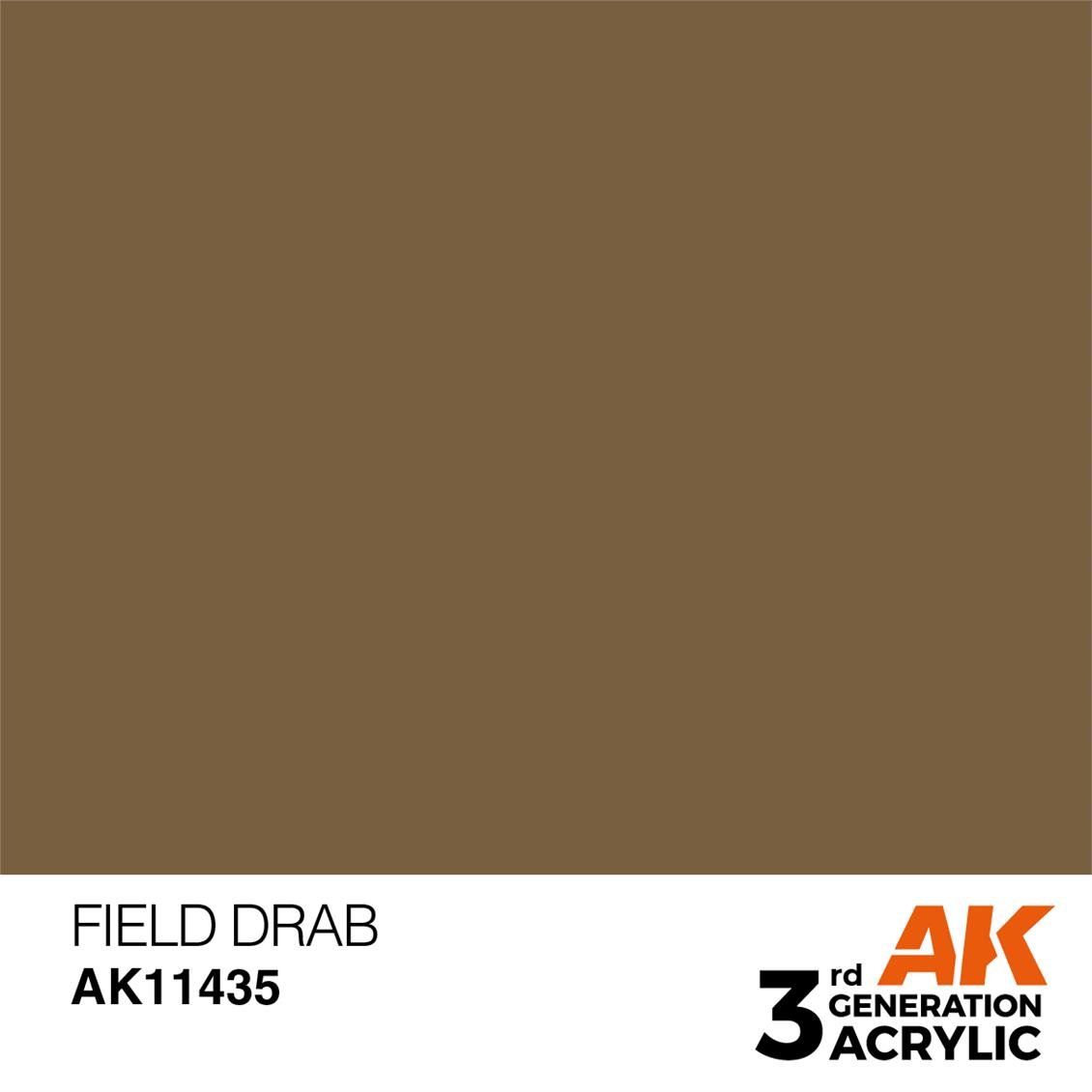 AK 11435 17 ml. Field Drab, Figür Serisi 3GEN Akrilik Model Boyası