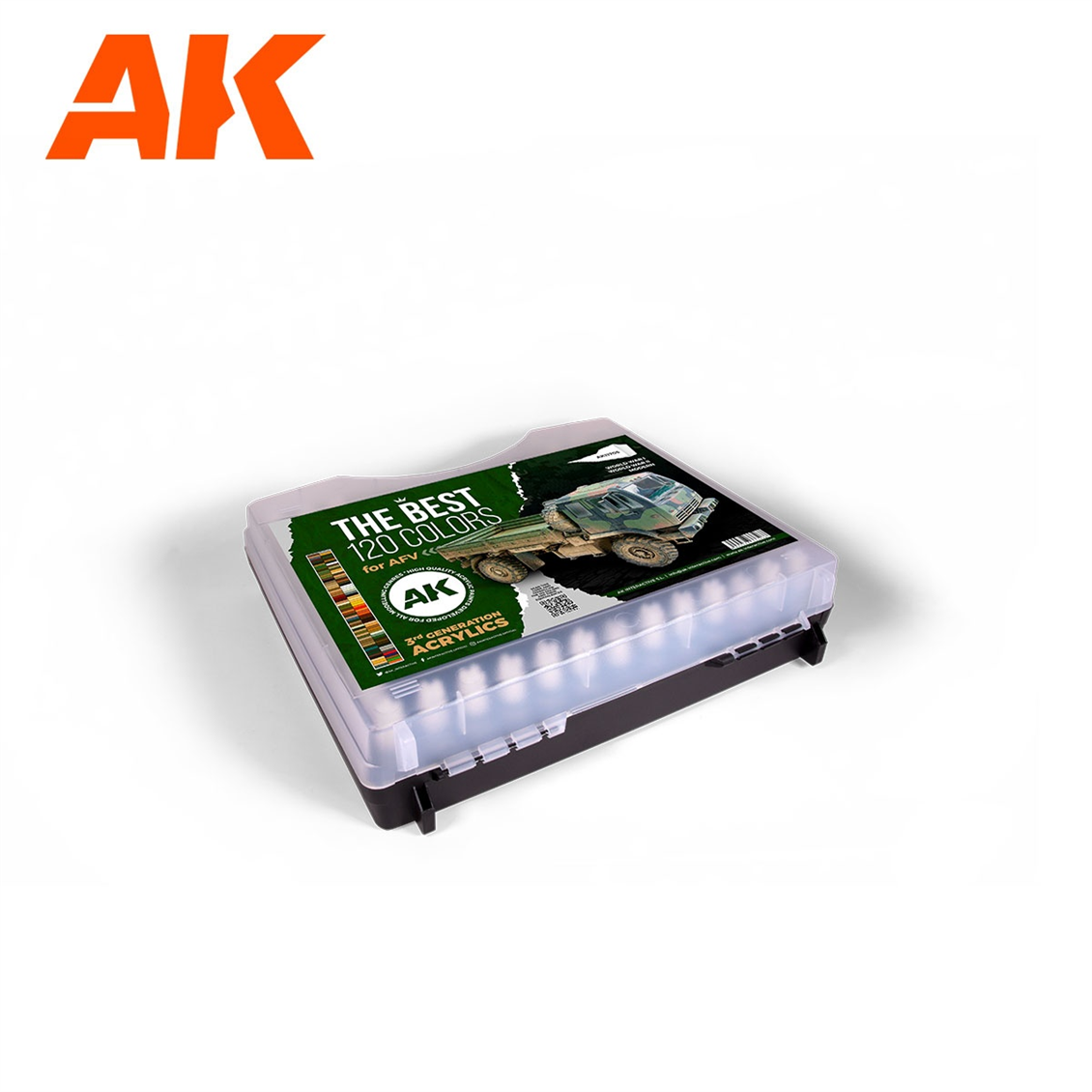 AK 11705 120x17 ml. AFV Renkleri, Plastik Taşıma Çantalı, Akrilik 3GEN Model Boyası Seti