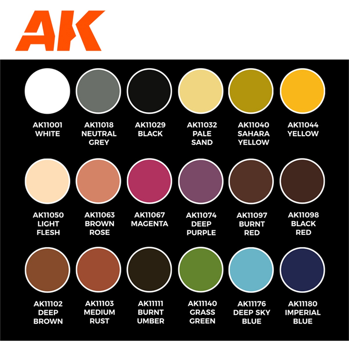 AK 11765 18x17 ml. Anime Figürler, (Keigo Murakami Tasarımı) Akrilik 3GEN Model Boyası Seti