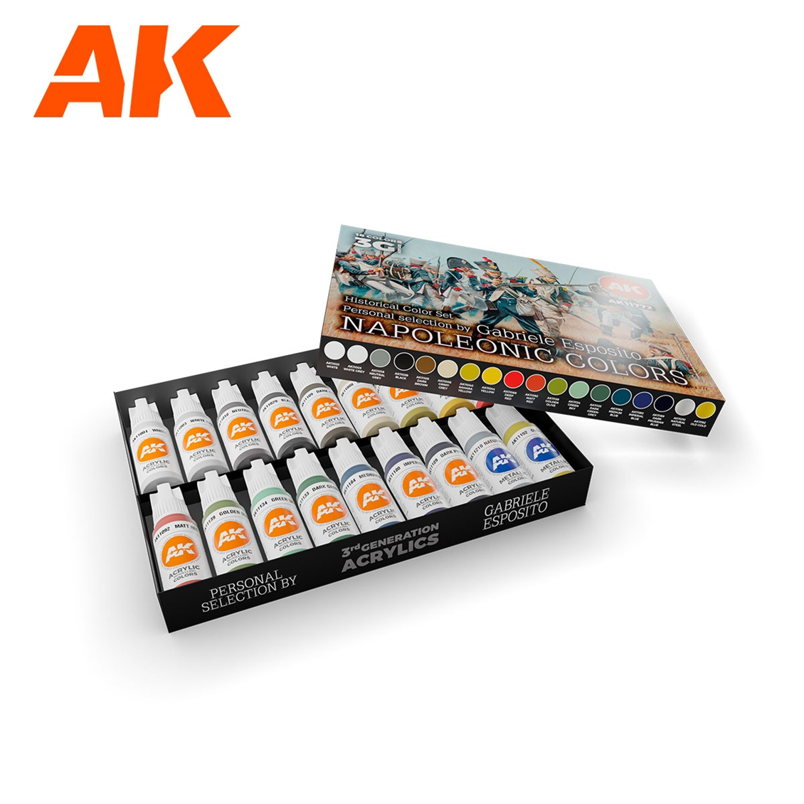 AK 11772 18x17 ml. Napolyon Dönemi, (Gabriele Esposito Tasarımı) Akrilik 3GEN Model Boyası Seti