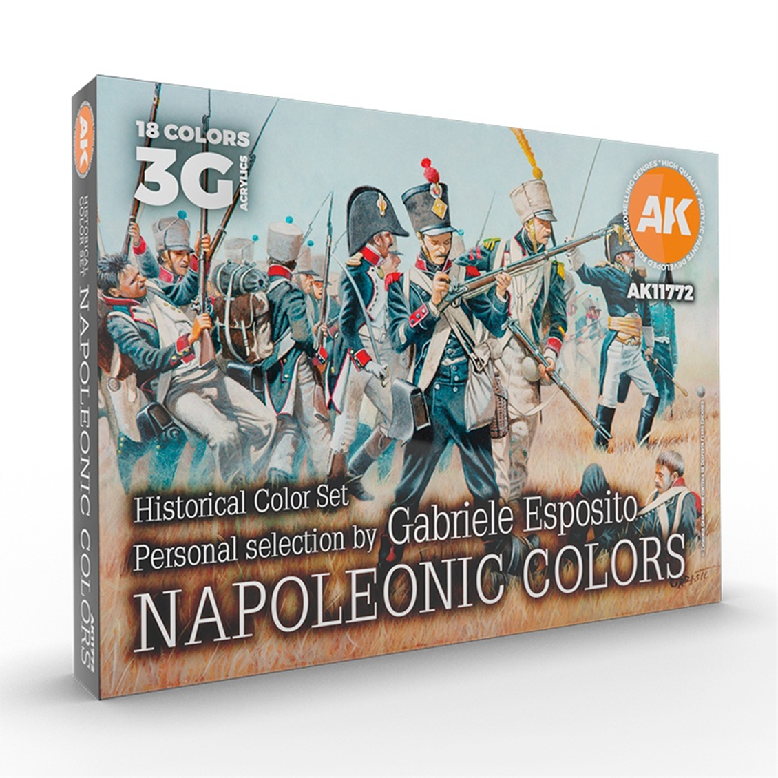 AK 11772 18x17 ml. Napolyon Dönemi, (Gabriele Esposito Tasarımı) Akrilik 3GEN Model Boyası Seti