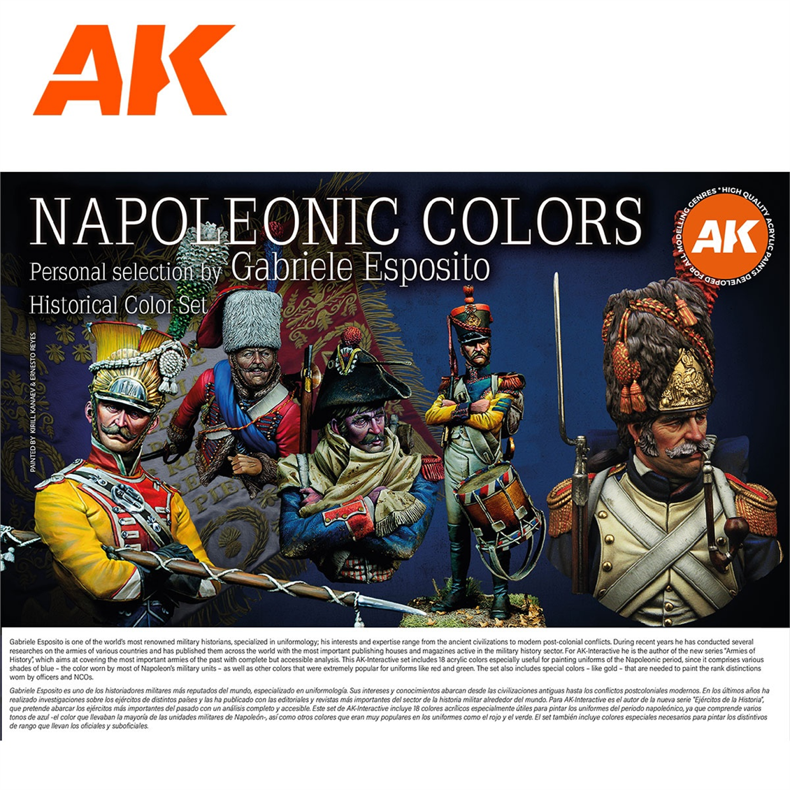 AK 11772 18x17 ml. Napolyon Dönemi, (Gabriele Esposito Tasarımı) Akrilik 3GEN Model Boyası Seti