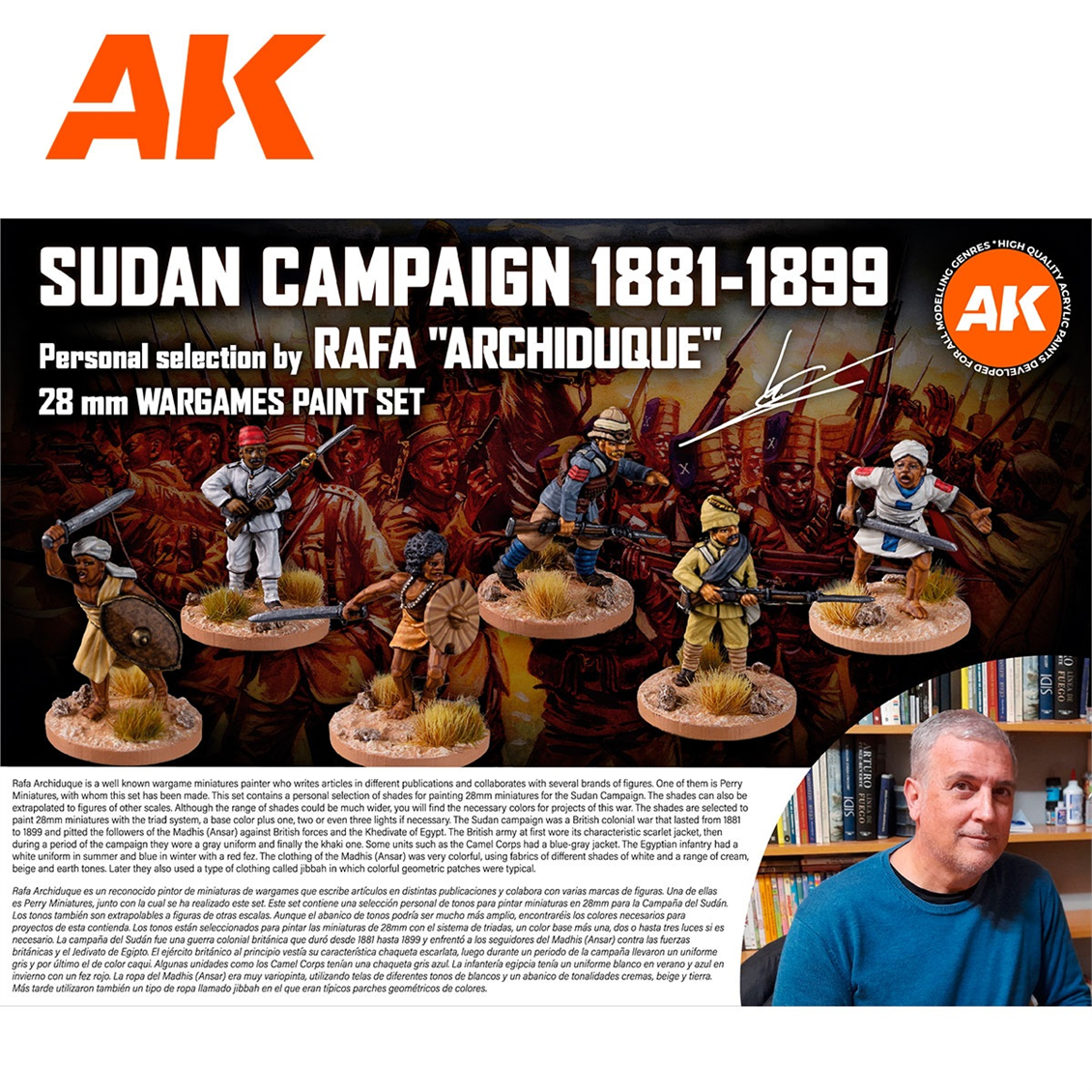 AK 11773 18x17 ml. 1881-1899 Sudan Seferleri, (Rafa Archiduque Tasarımı) Akrilik 3GEN Model Boyası Seti