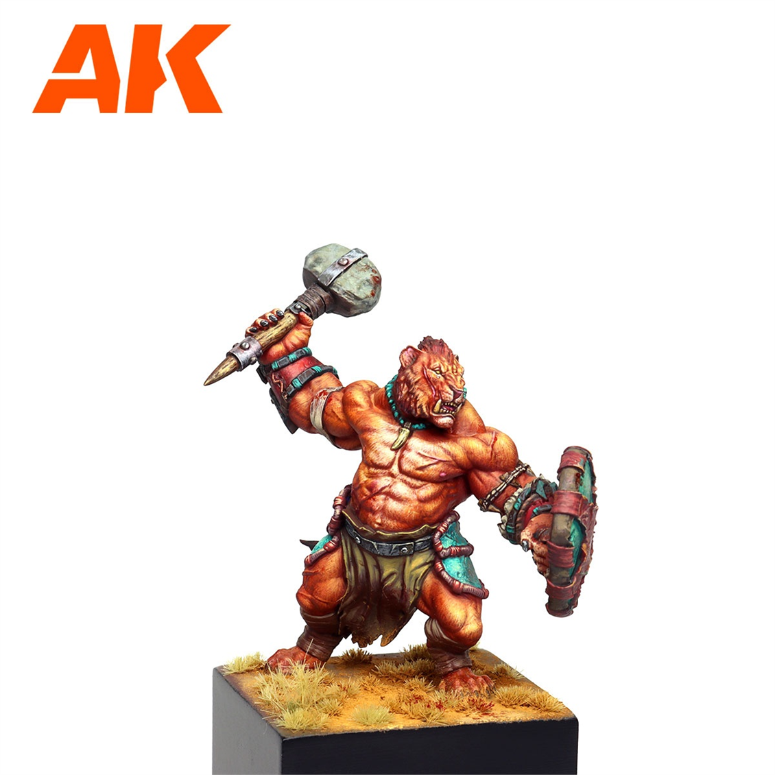 AK 11777 14x17 ml. Antropomorfik Savaşçı Figürü ve Boyaları, (Sergio Vilches Tasarımı) Akrilik 3GEN Wargame Model Boyası Seti