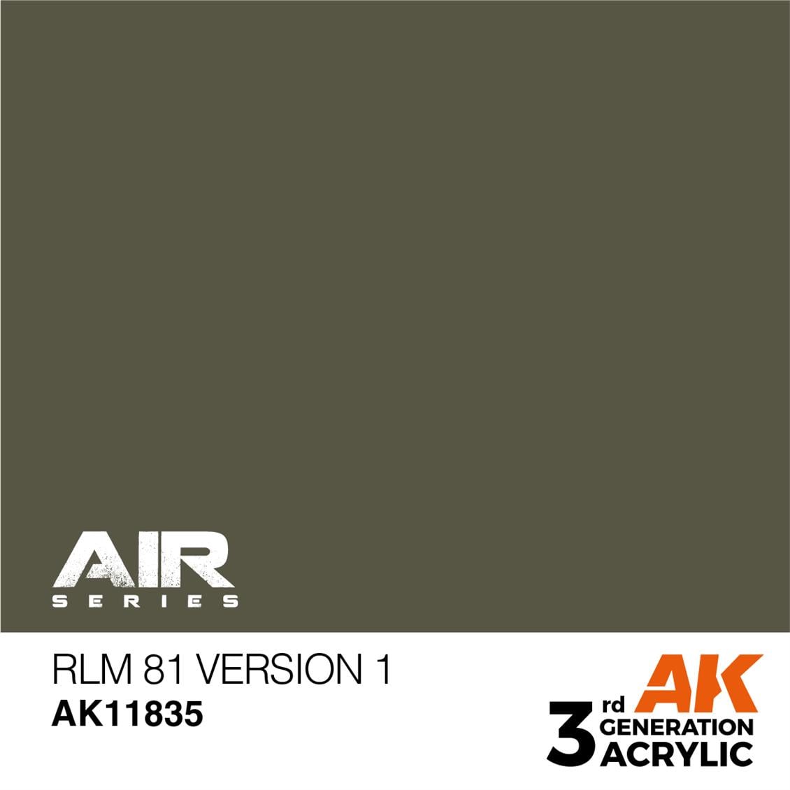 AK 11835 17 ml. RLM 81 Version 1, Aircraft Serisi 3GEN Akrilik Model Boyası