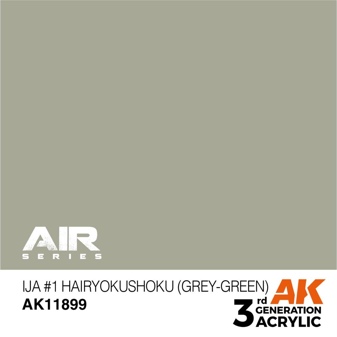 AK 11899 17 ml. IJA #1 Hairyokushoku (Grey-Green), Aircraft Serisi 3GEN Akrilik Model Boyası