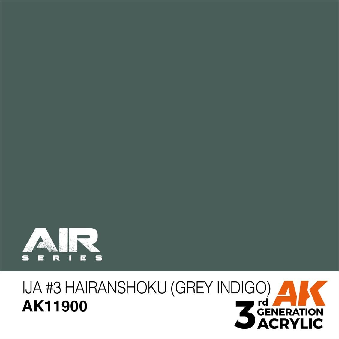 AK 11900 17 ml. IJA #3 Hairanshoku (Grey Indigo), Aircraft Serisi 3GEN Akrilik Model Boyası