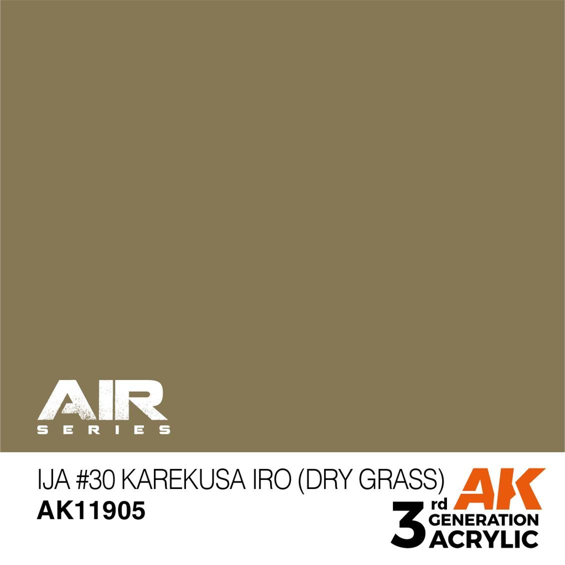 AK 11905 17 ml. IJA #30 Karekusa iro (Dry Grass), Aircraft Serisi 3GEN Akrilik Model Boyası