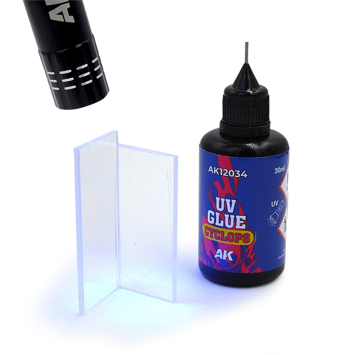 AK 12034 30 ml. Ultraviyole Işıkla Kürlenen Yapıştırıcı (Işık Kaynağı Hariç)