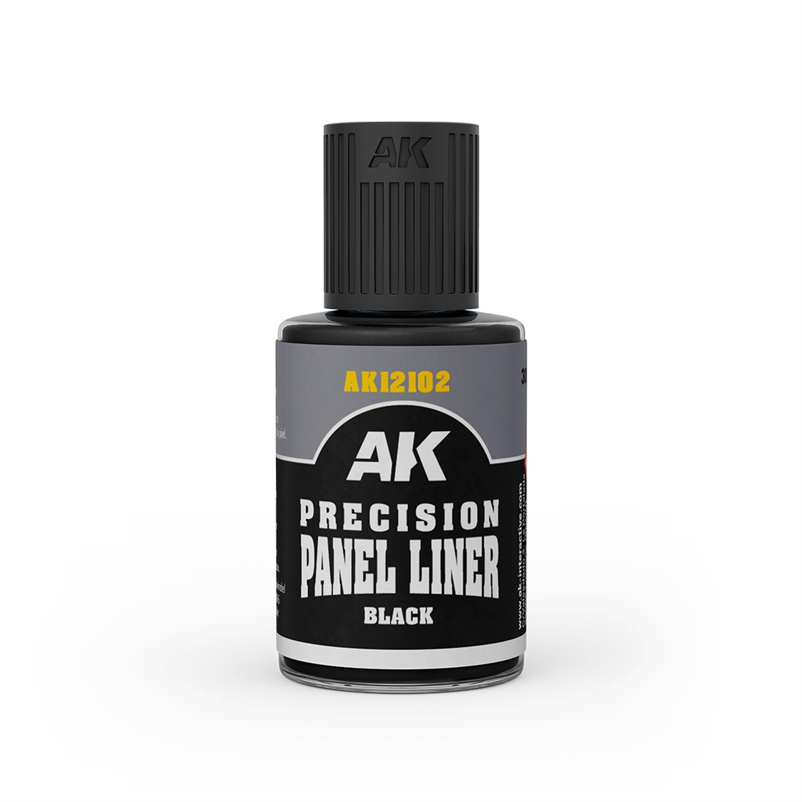 AK 12102 30 ml. Siyah Paneliner, Fırçalı Kapaklı, Enamel Boya