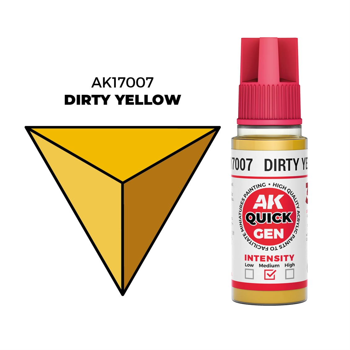 AK 17007 18 ml. Dirty Yellow, QuickGen Serisi Akrilik Model Boyası