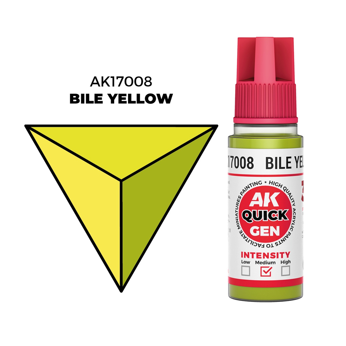 AK 17008 18 ml. Bile Yellow, QuickGen Serisi Akrilik Model Boyası
