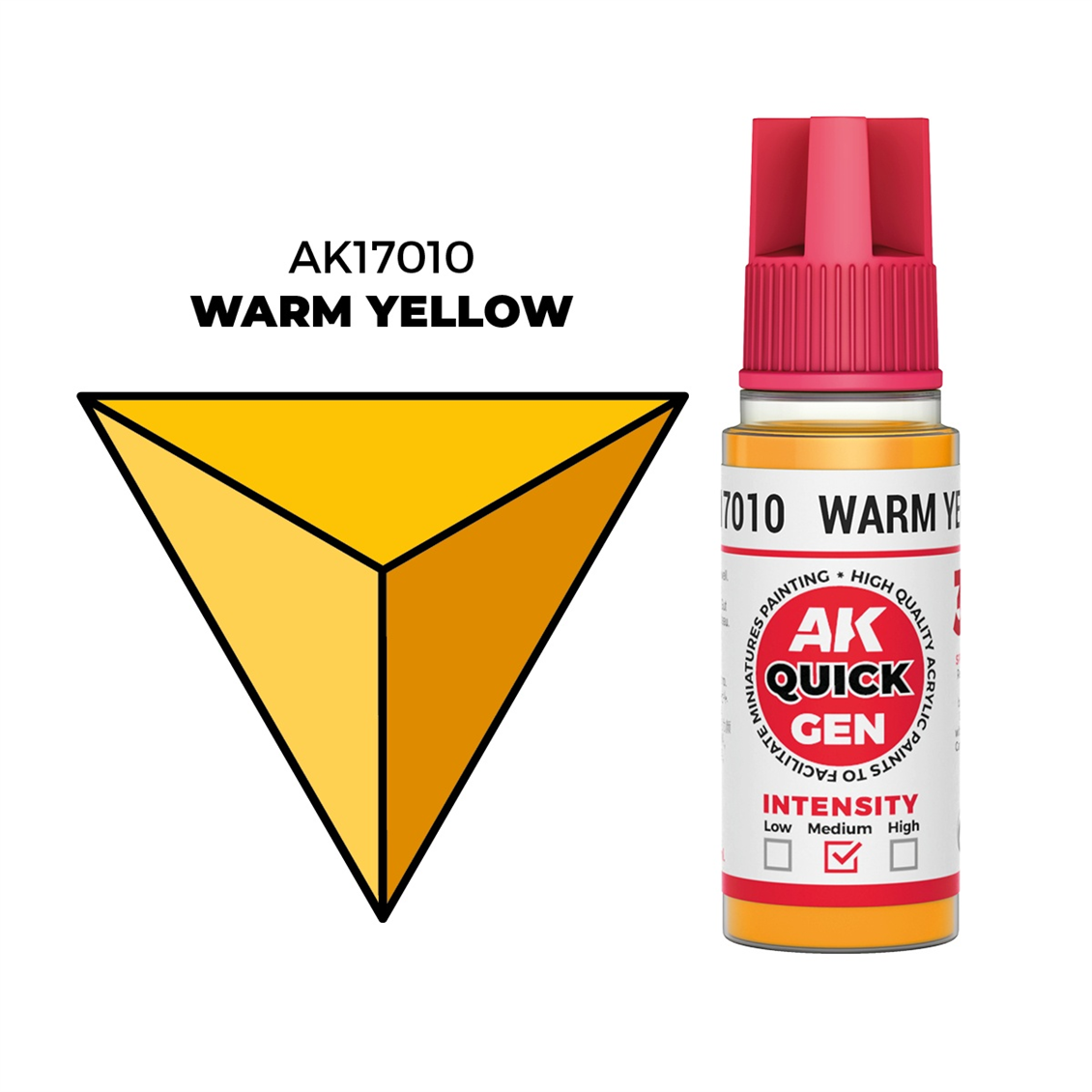 AK 17010 18 ml. Warm Yellow, QuickGen Serisi Akrilik Model Boyası