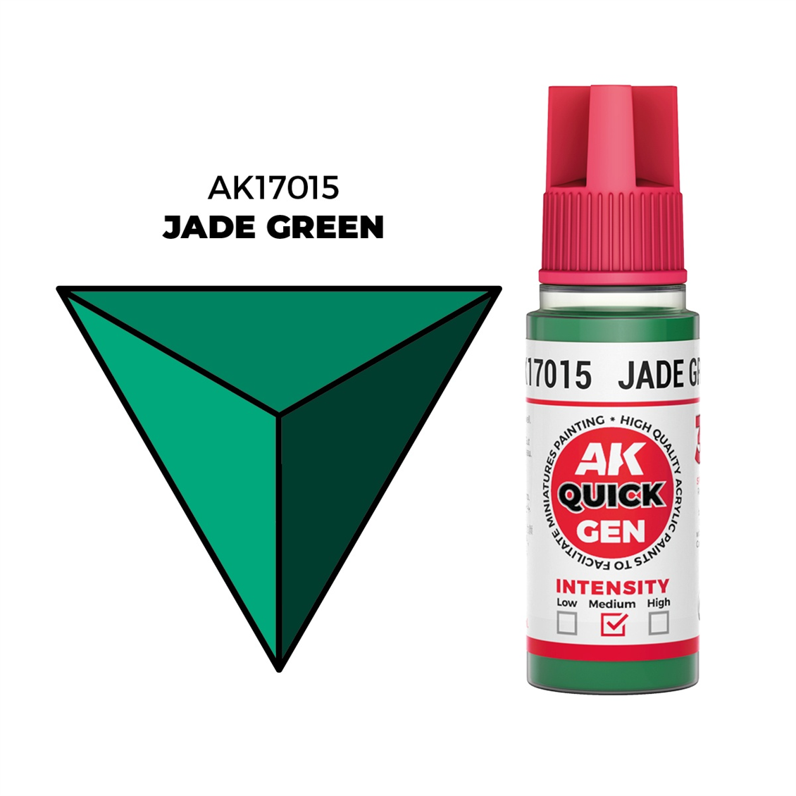 AK 17015 18 ml. Jade Green, QuickGen Serisi Akrilik Model Boyası