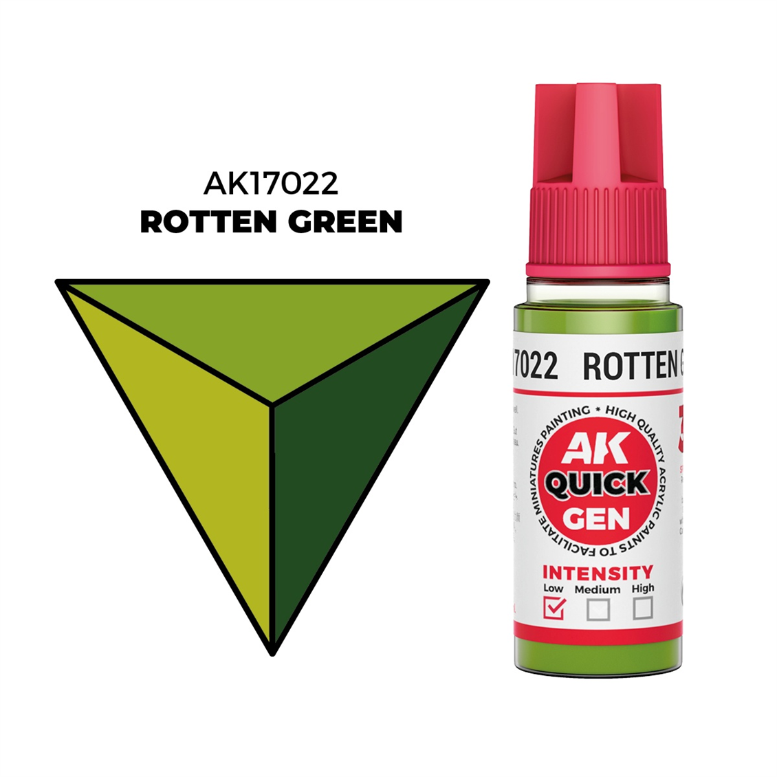 AK 17022 18 ml. Rotten Green, QuickGen Serisi Akrilik Model Boyası
