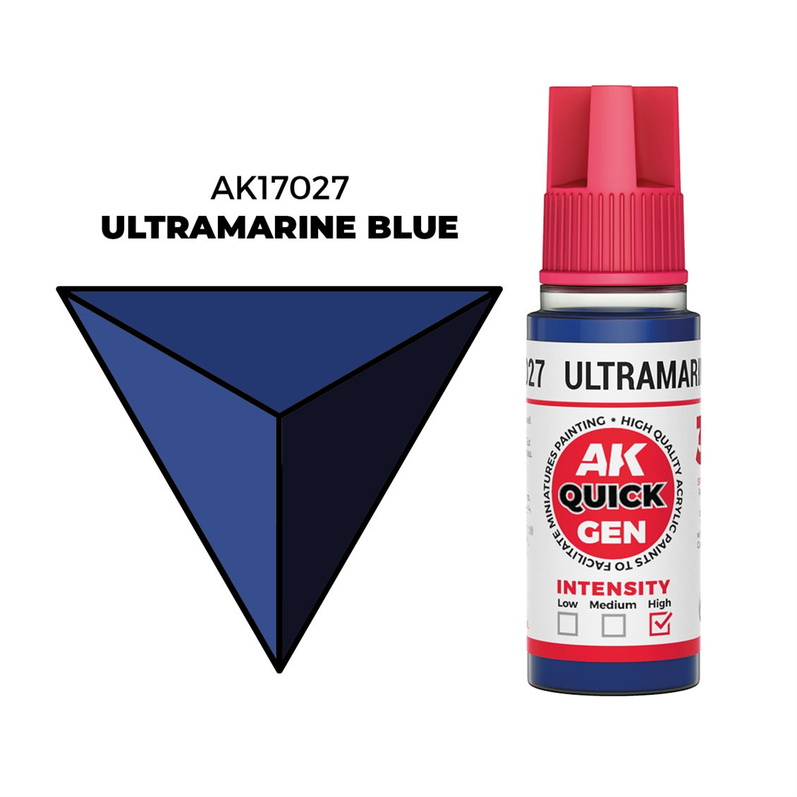 AK 17027 18 ml. Ultramarine Blue, QuickGen Serisi Akrilik Model Boyası