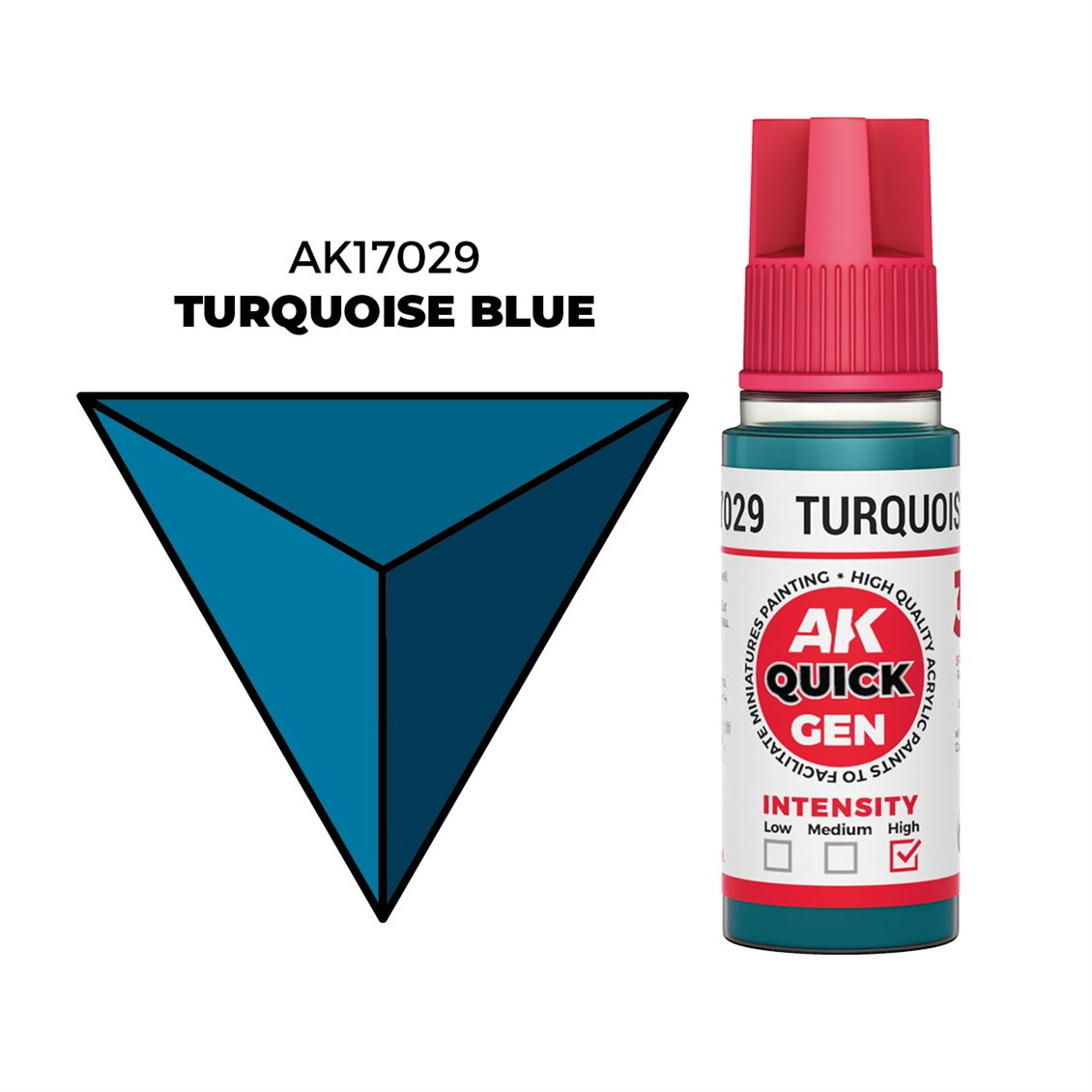 AK 17029 18 ml. Turquoise Blue, QuickGen Serisi Akrilik Model Boyası