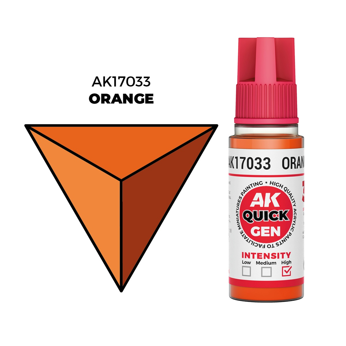 AK 17033 18 ml. Orange, QuickGen Serisi Akrilik Model Boyası
